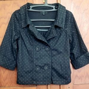 Obey Jacket. Excellent condition like new! Women's S. Black with gray polka dots